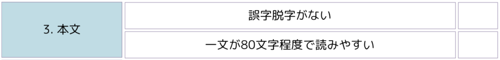 3. 本文のクオリティ確保